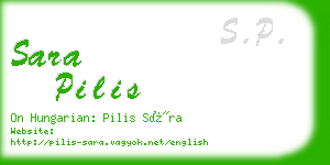 sara pilis business card